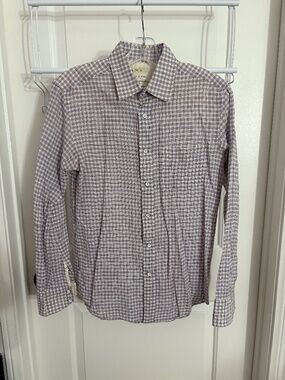 Rag & Bone Purple Checkered Button Down Cotton Shirt Size Small